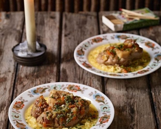 Osso buco with risotto
