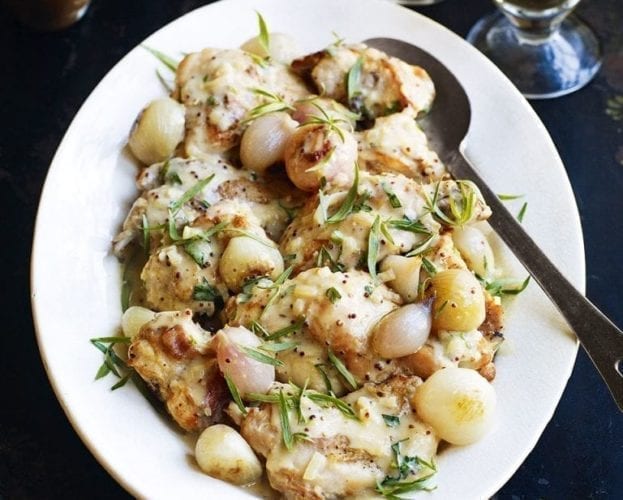 New potato gnocchi with rabbit and tarragon