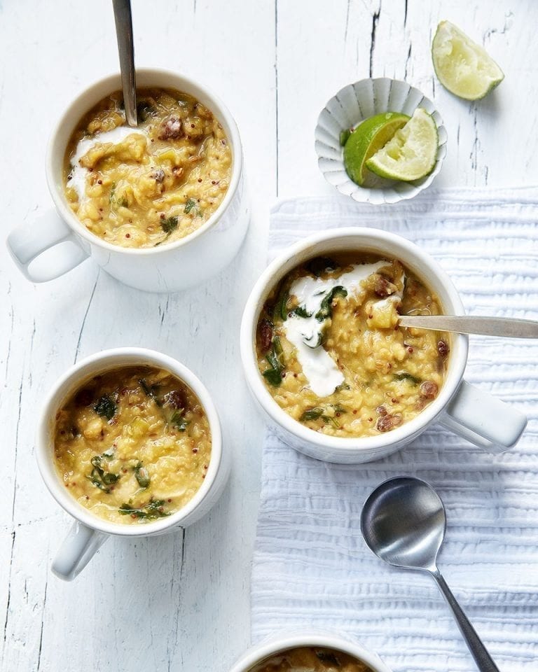 Gently spiced dhal with coconut cream