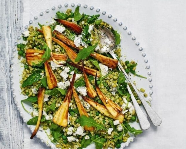 Pea, squash and tamarind flatbreads