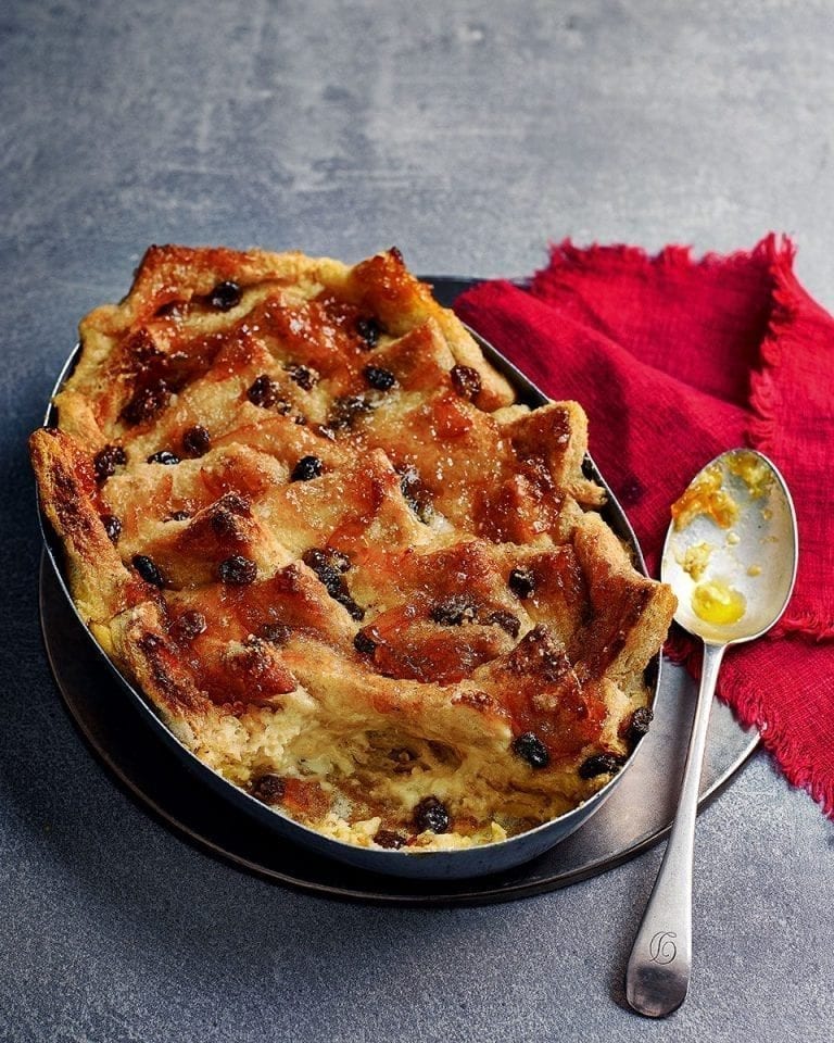 Marmalade bread and butter pudding