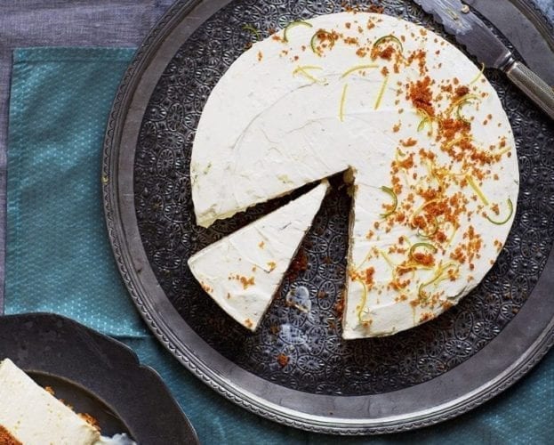 White chocolate and limoncello cheesecake