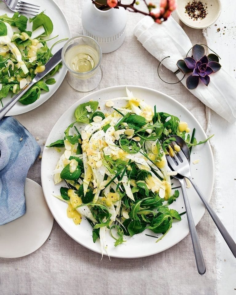 Fennel, rocket and herb salad with dijon vinaigrette