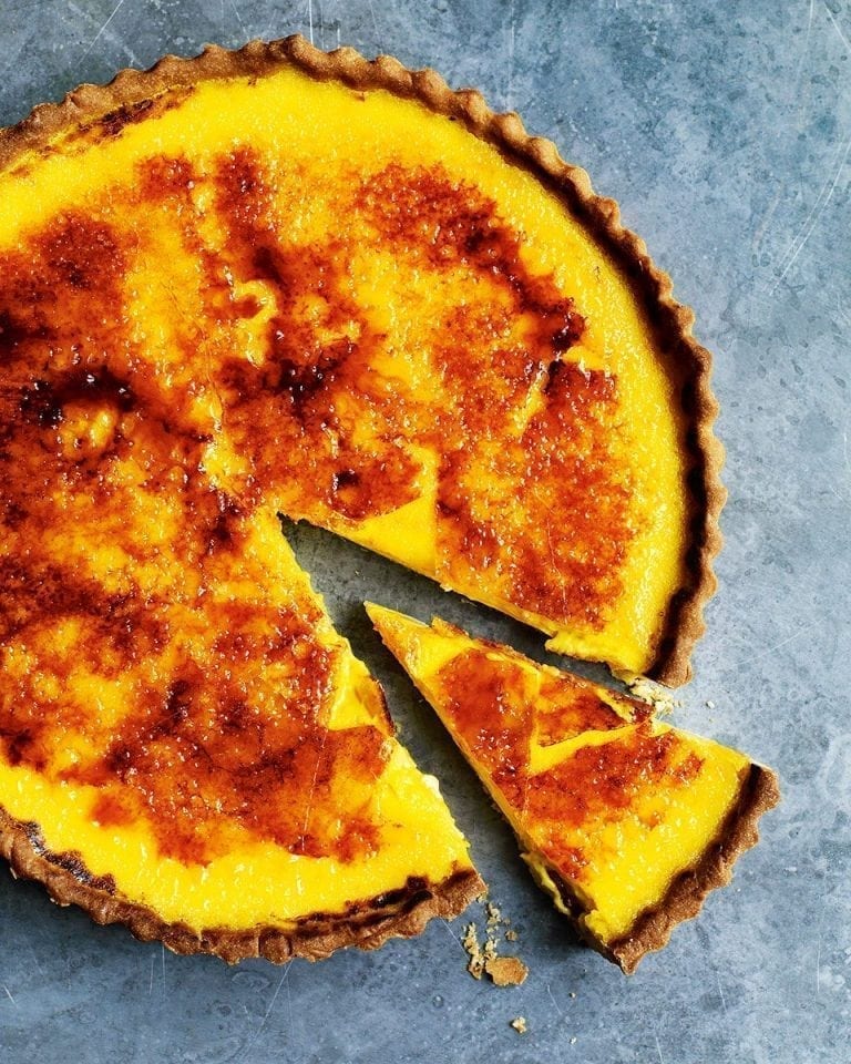 Saffron crème brûlée tart recipe | delicious. magazine