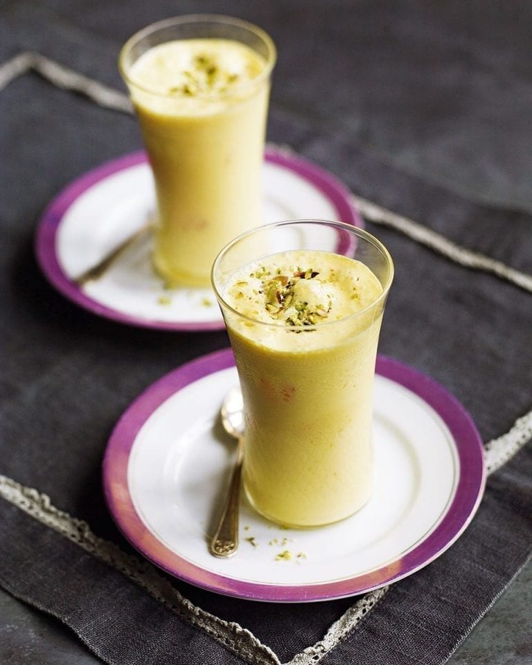 Sweet saffron lassi