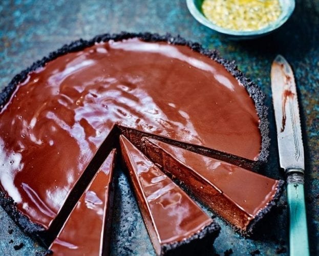 Avocado mousse and chocolate ganache