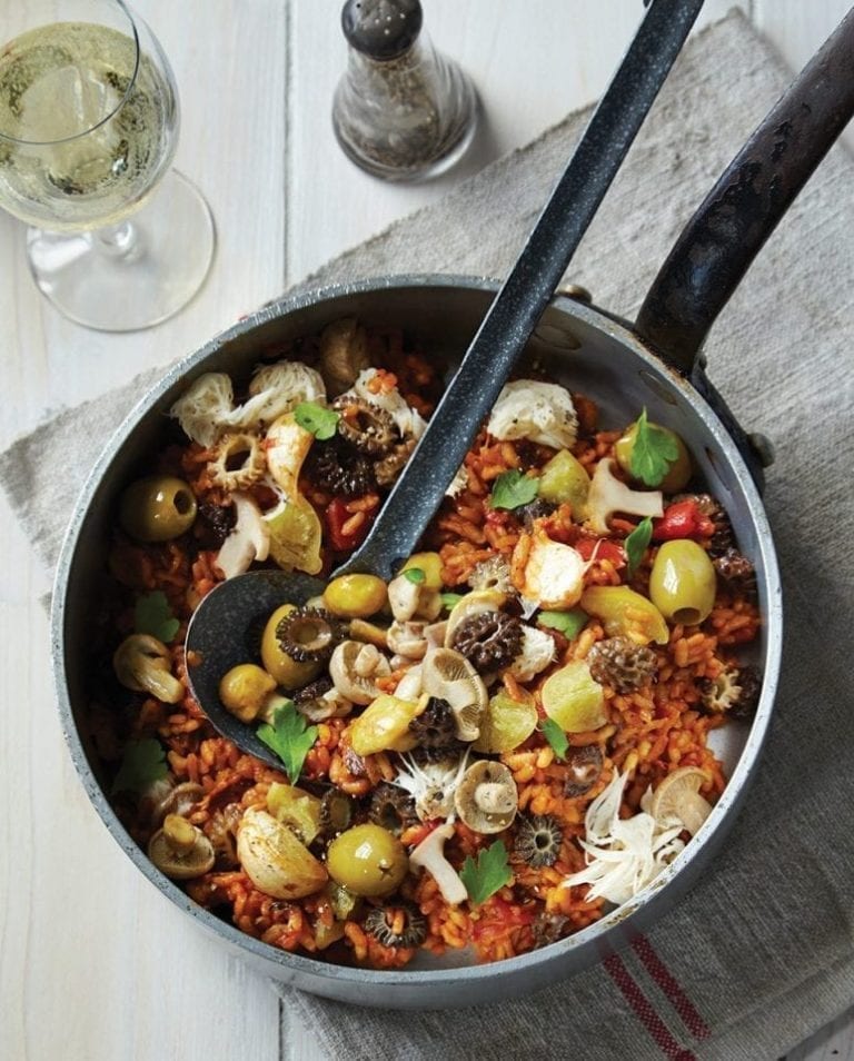 Spring mushroom risotto