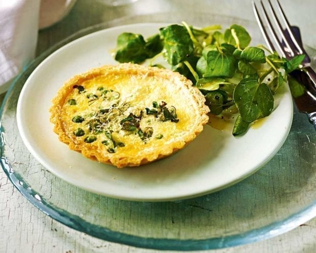 Fennel and broad bean tart