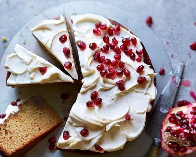 Armenian pakhlava with pomegranate syrup