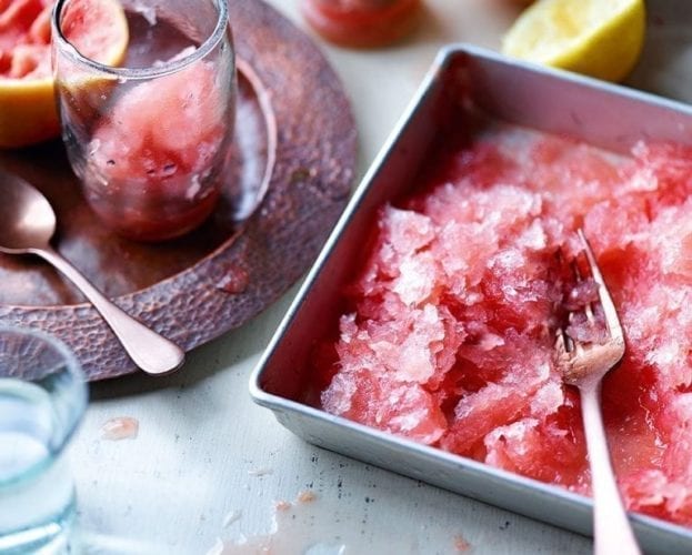 Gin and tonic granita