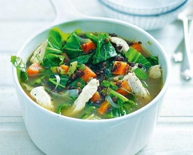 Chicken and lentil soup