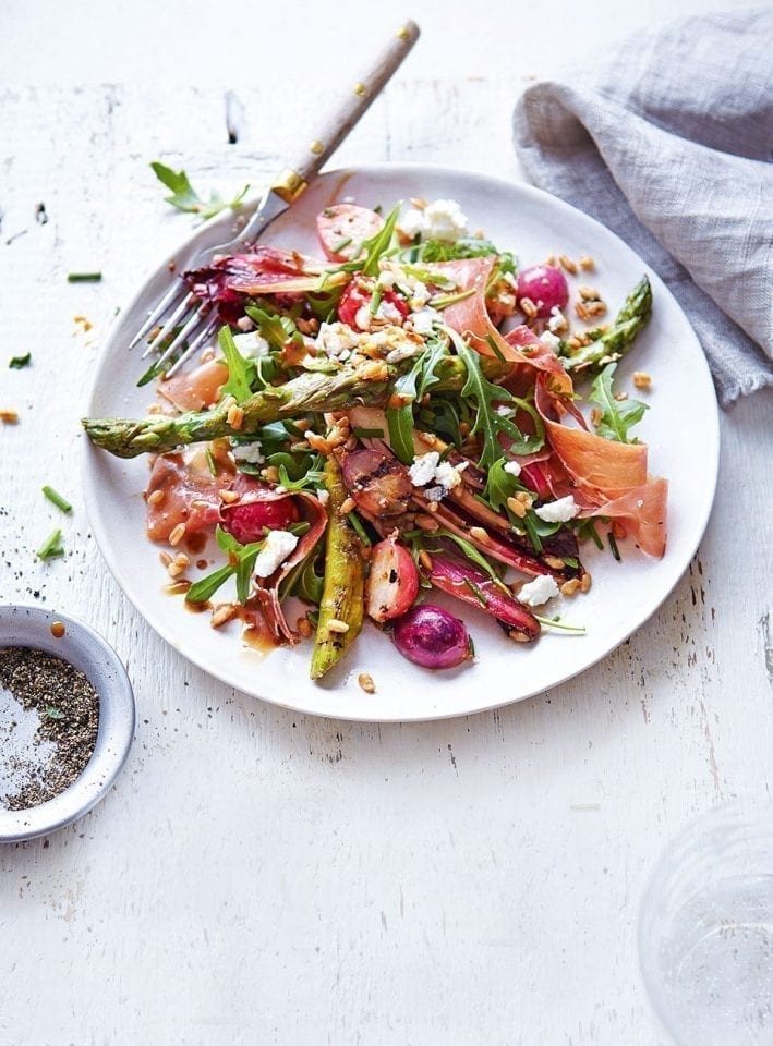 Green farro salad