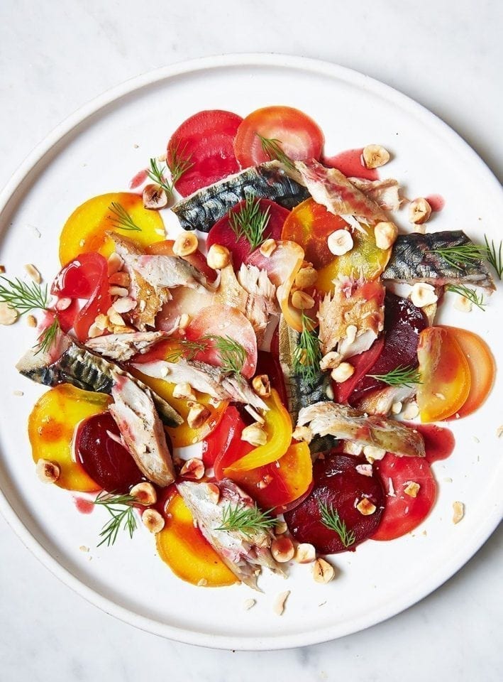 Mackerel and beetroot salad