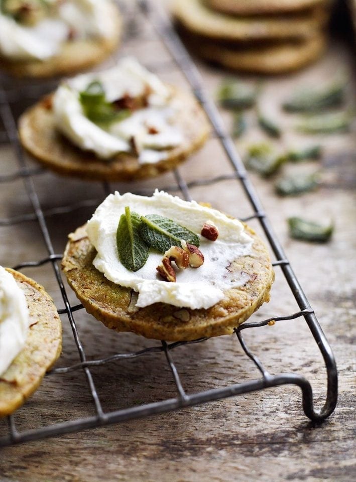 Sage and blue cheese shortbreads