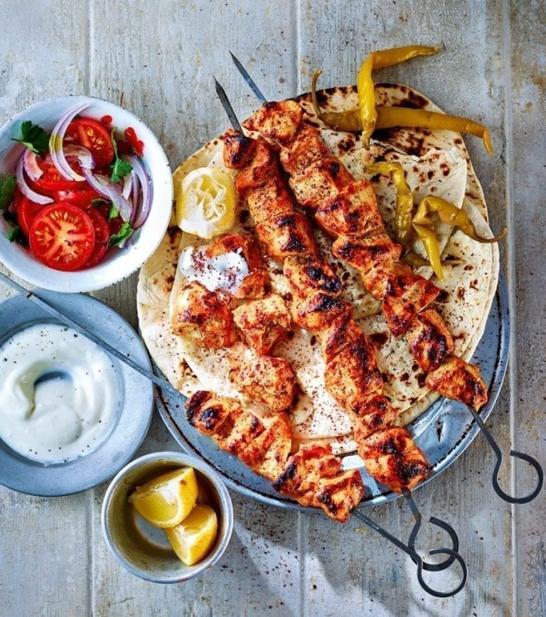 Turkish chicken shish – video