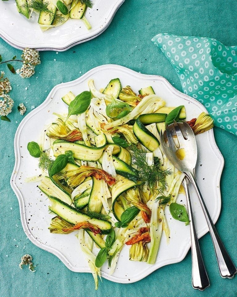 Marinated fennel and courgette salad recipe delicious. magazine