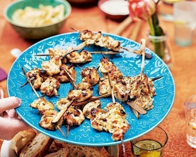 Turkish chicken shish kebab