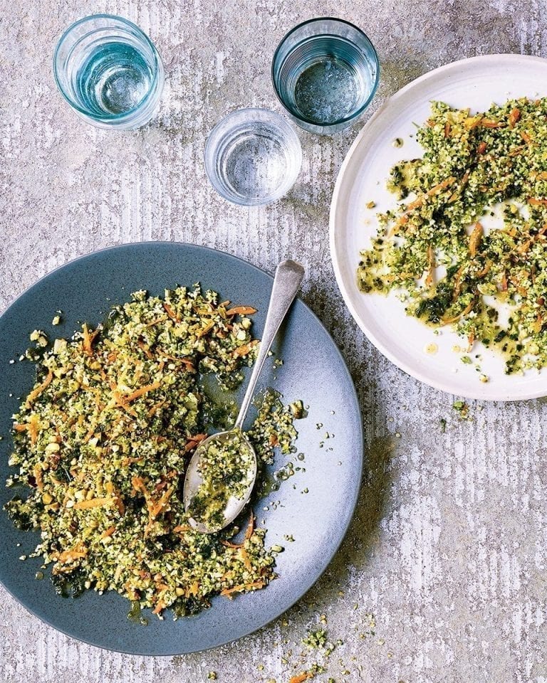 Broccoli and carrot tabbouleh