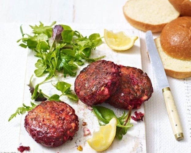 Lamb, harissa and feta burgers