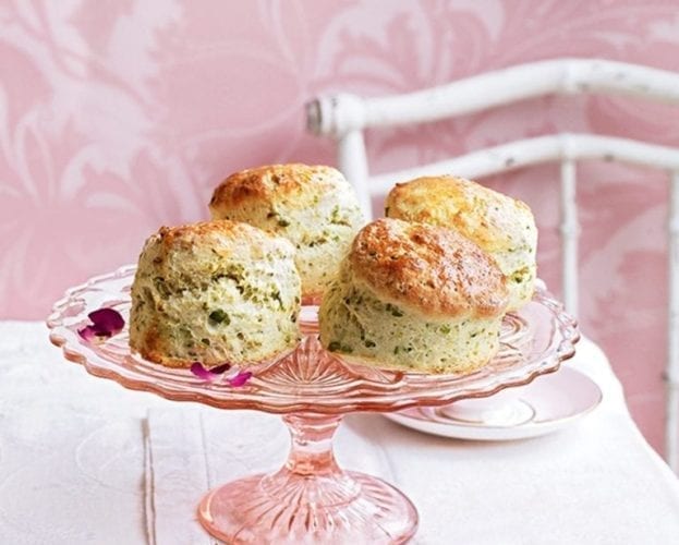 Pistachio and rosewater scones