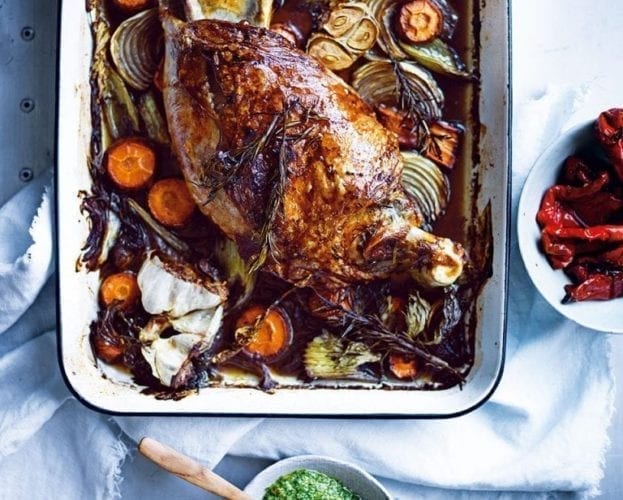 Six hour slow-roasted lamb