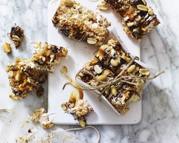 Edd Kimber’s pecan and pretzel salted caramel bars