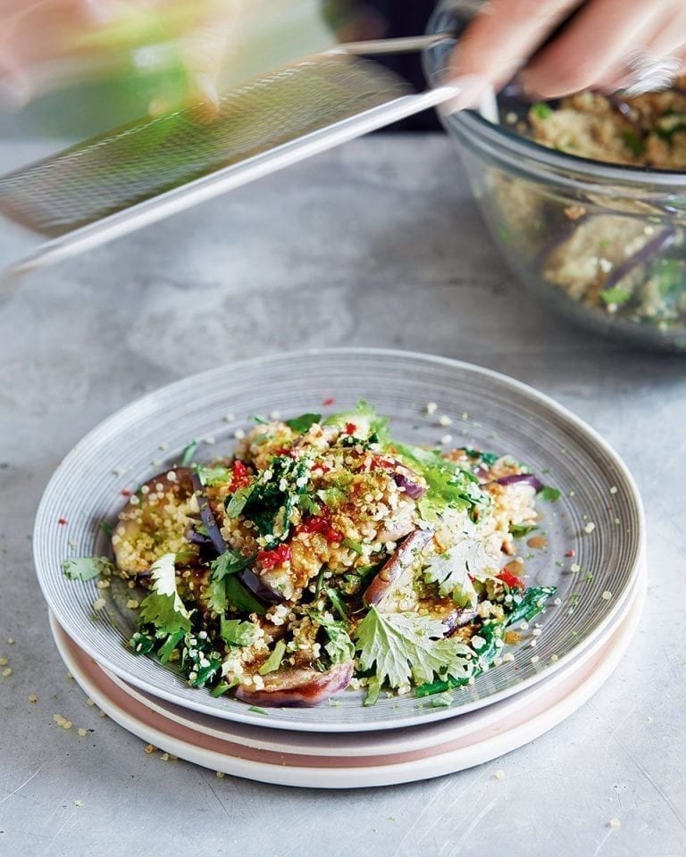 Natasha Corrett’s grilled aubergine miso salad