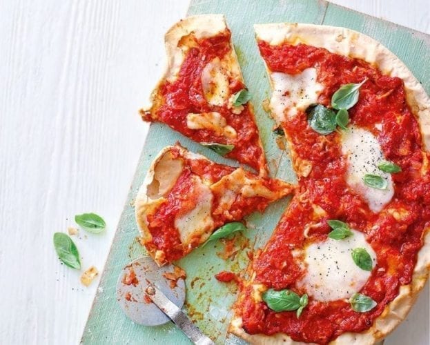 Lighter pizza margherita