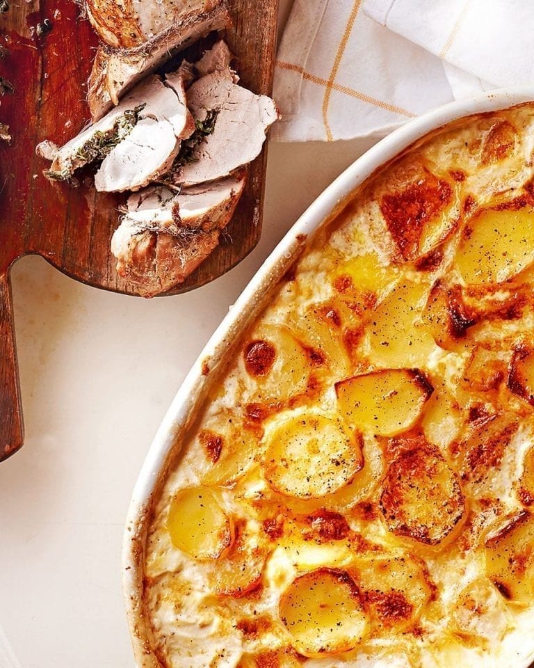 Potato gratin with sheep’s cheese