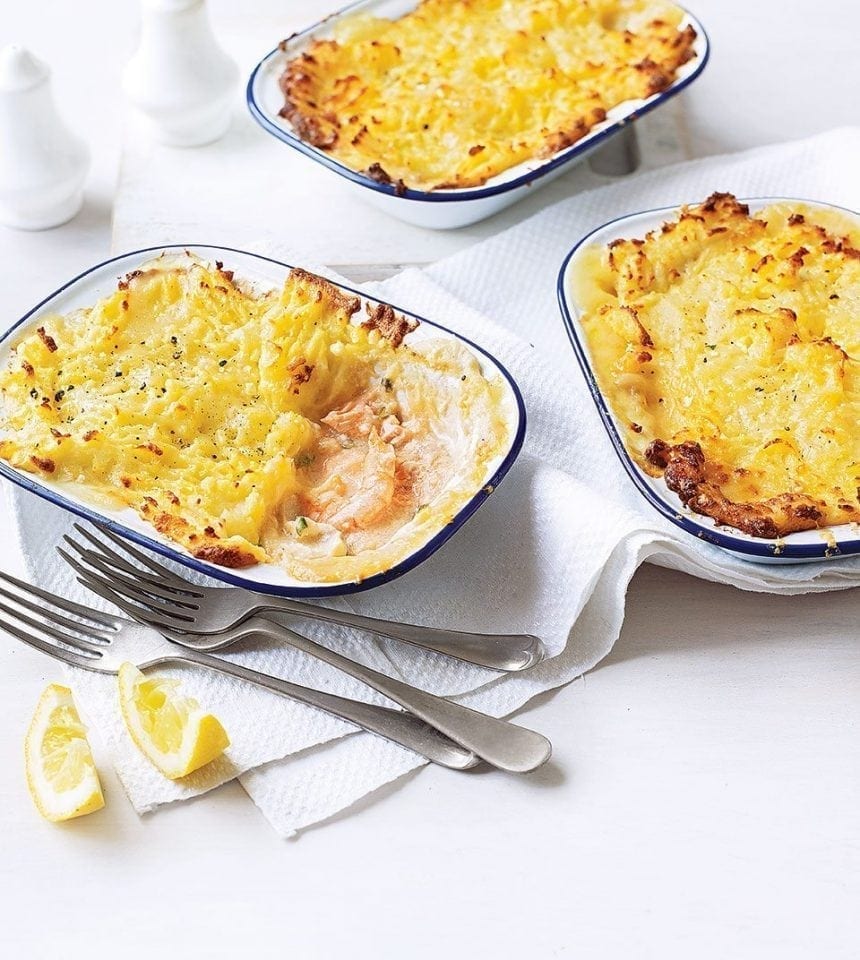 Mini smoked haddock and prawn fish pies recipe delicious. magazine