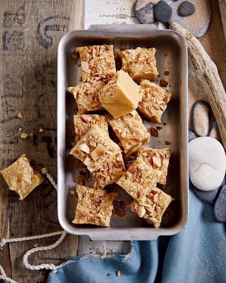 Sherry and salted almond fudge