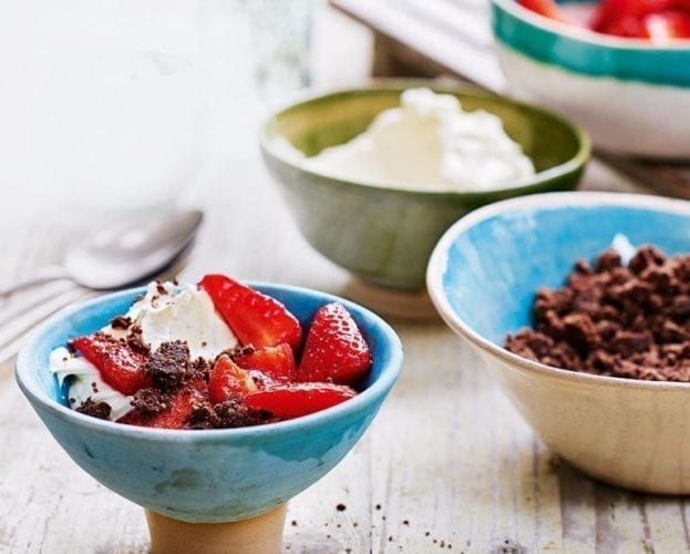 Chocolate coated strawberries