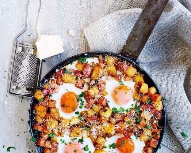 Mushroom, potato and chorizo fry-up