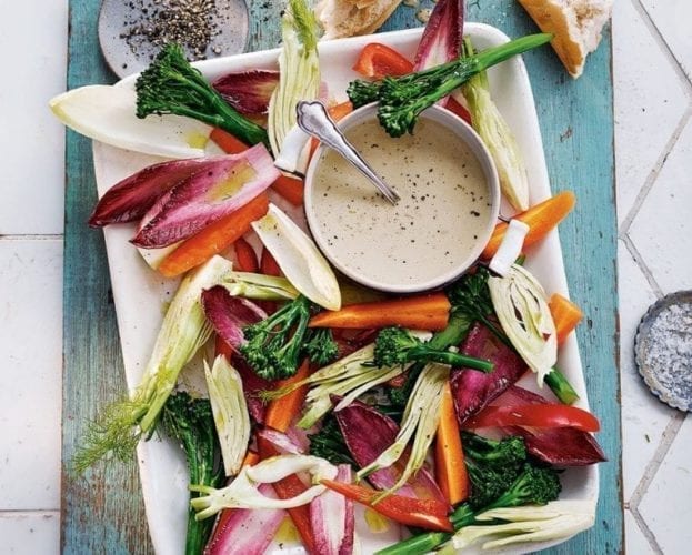 Crudités with dill mayonnaise