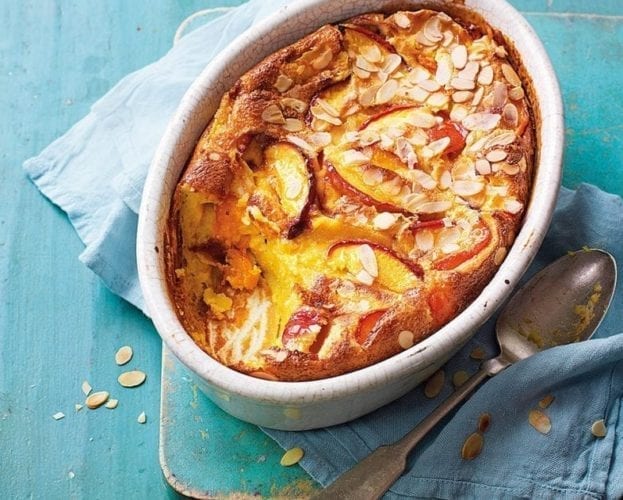 Nectarine and almond clafoutis