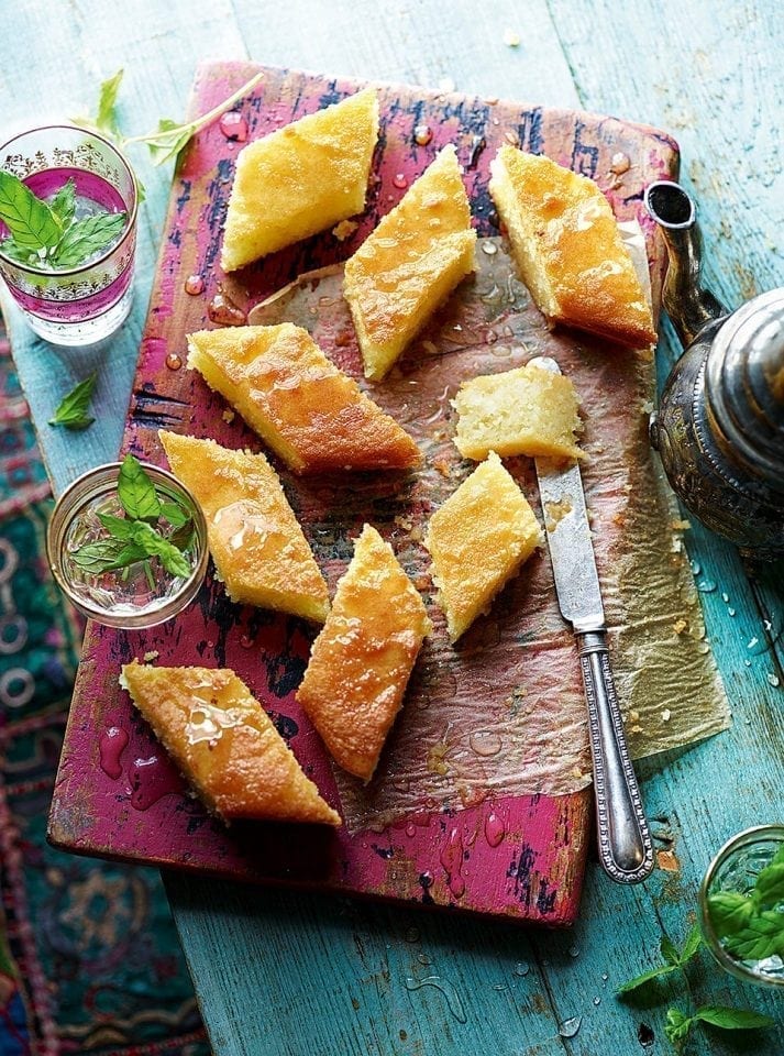 Basbousa (sweet semolina cake)