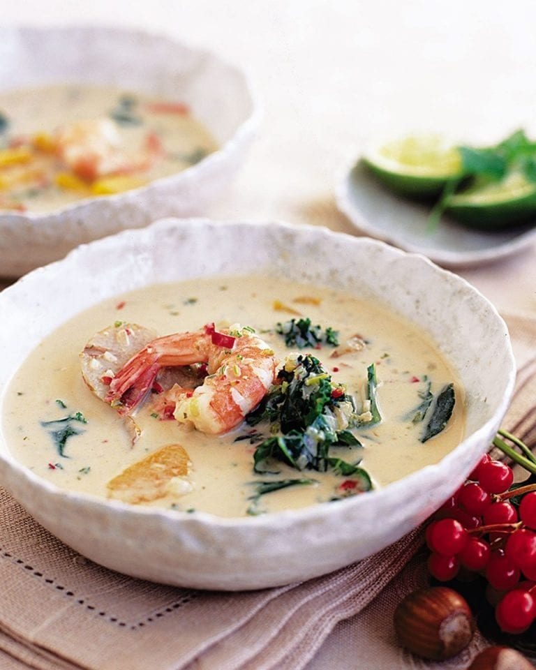 Thai prawn and squash soup