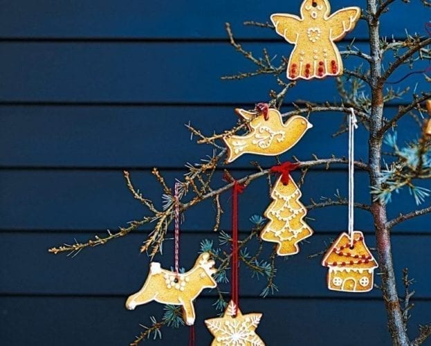Festive hanging biscuits