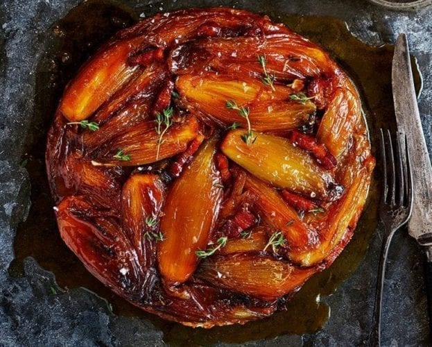 Shallot, bacon and thyme tatin
