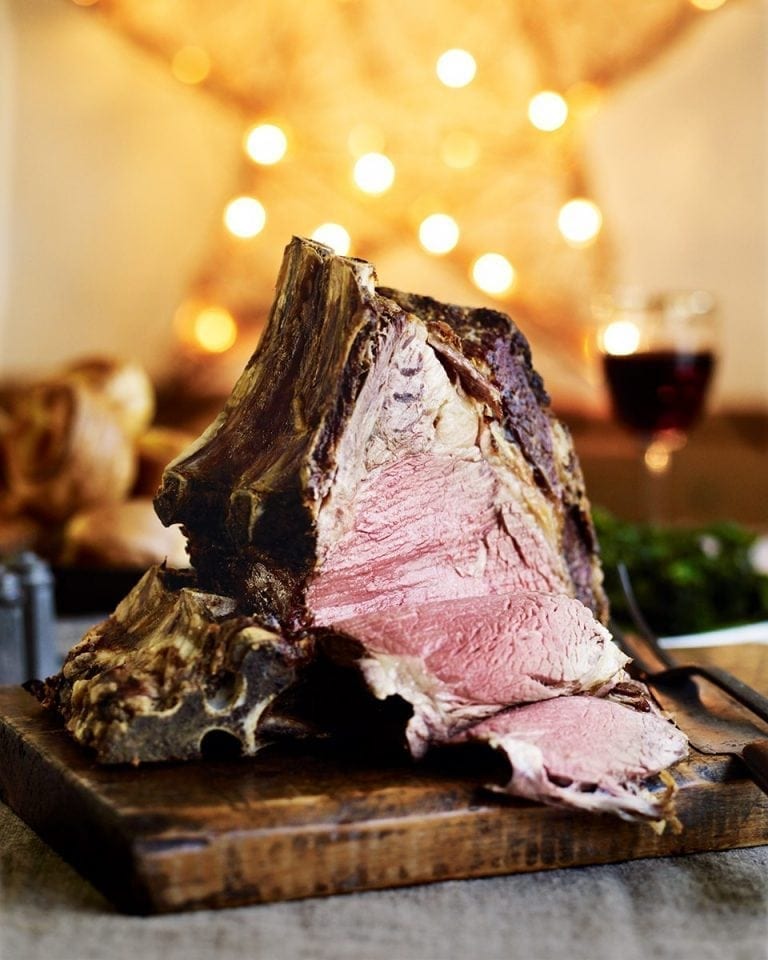 Roast rib of beef with mustard-seed crust recipe | delicious. magazine