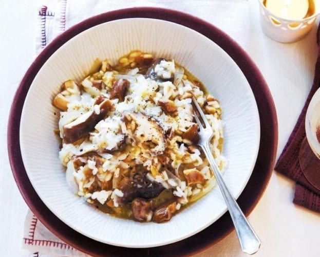 mushroom chestnut risotto recipe