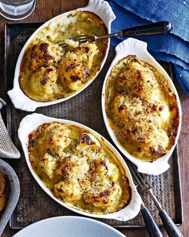 Individual stilton cauliflower cheeses