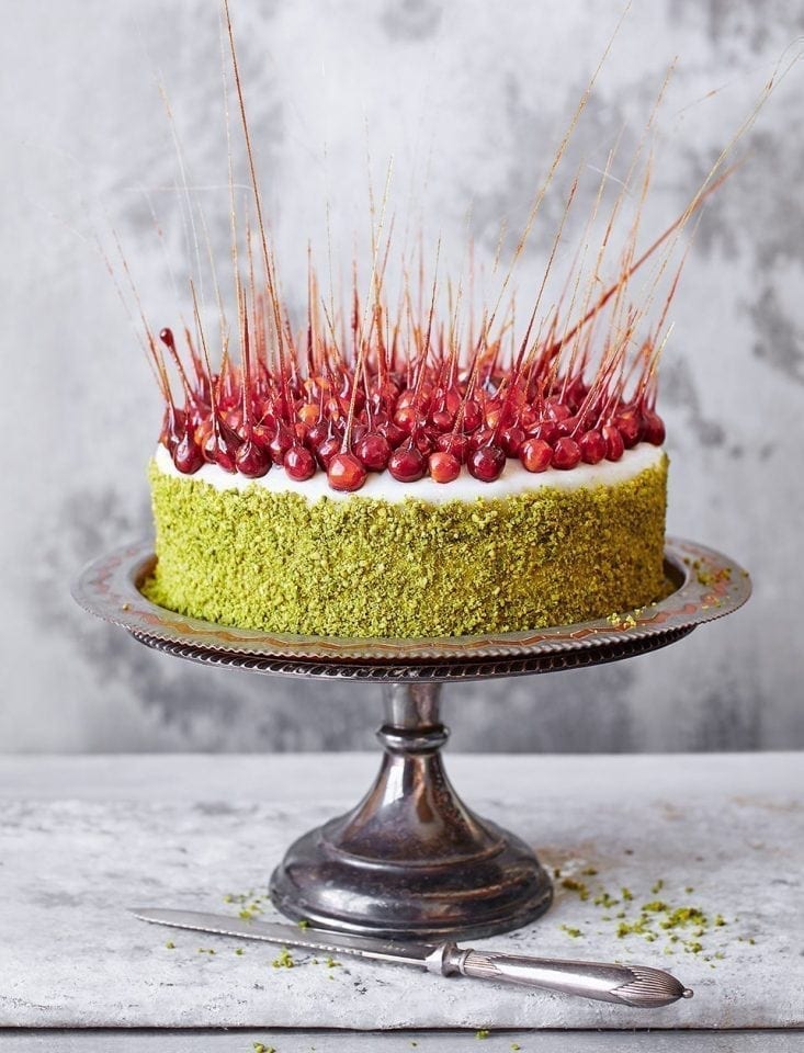 Chetna Makan’s saffron and pistachio Christmas cake