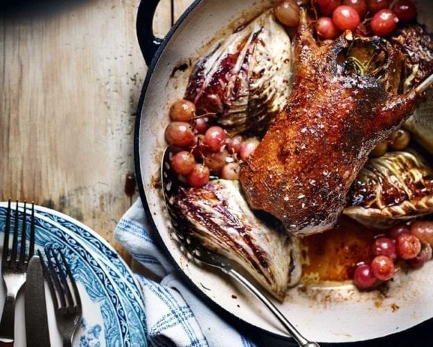 Jacob Kenedy’s wild duck with grapes and radicchio