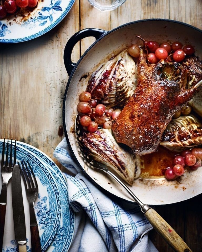 Jacob Kenedy’s wild duck with grapes and radicchio