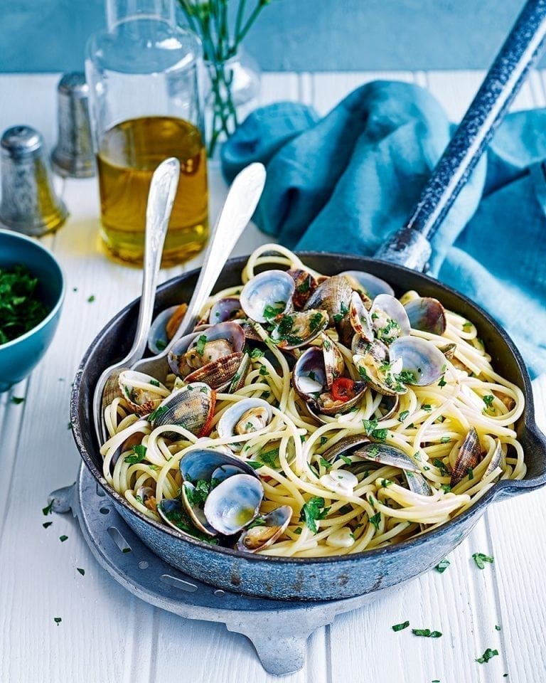 image of Angela Hartnett’s Spaghetti Alle Vongole recipe by Delicious Magazine