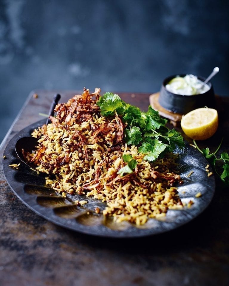 Lebanese rice and lentils (mujaddara)