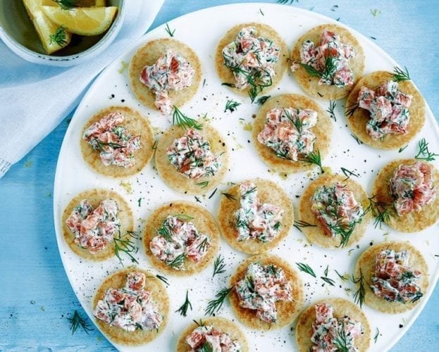 Smoked mackerel and quick-pickled shallot toasts