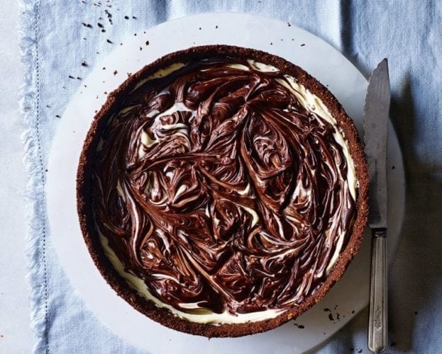 Marbled chocolate cheesecake