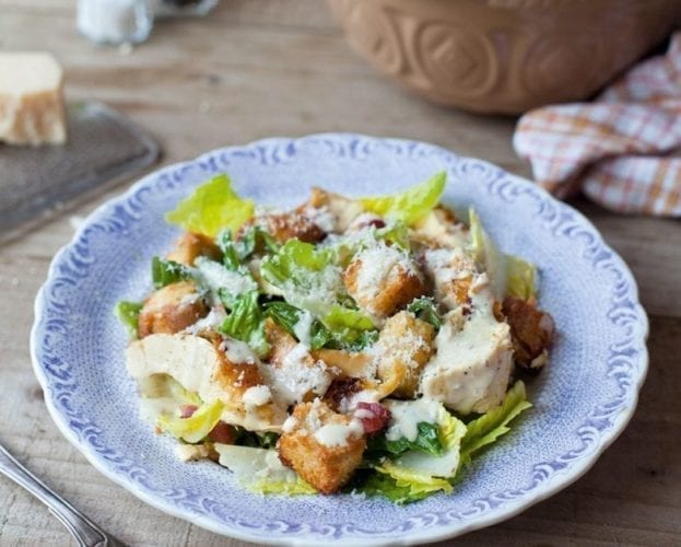 The perfect chicken caesar salad